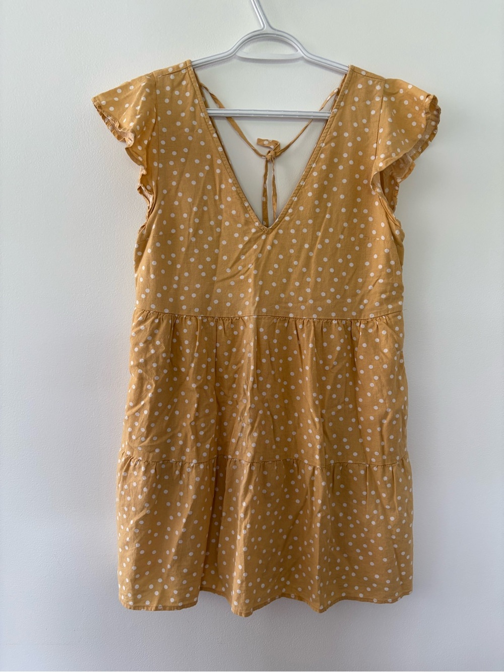 Abercrombie & Fitch Yellow Polka Dot Mini Dress